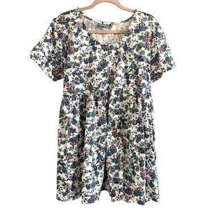 BONKERS Clothing Co Vintage Y2K 90s Babydoll Floral Tie Top Dress Cottagecore